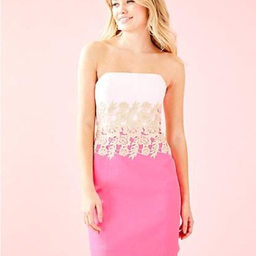 Lilly Pulitzer Pink and White Mini Dress - Picture 2 of 12